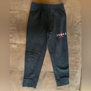 Jordan Kids Black Red Logo Joggers Size 6